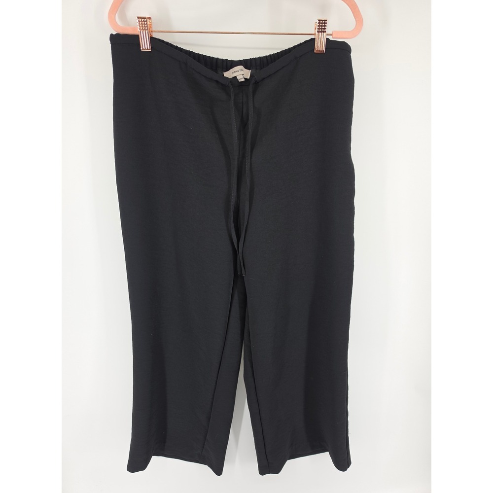 Autres Filles Black Wide Leg Cropped Drawstring Pants XL AZ26176CHU